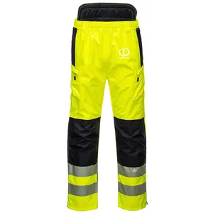 Pantaloni da lavoro da uomo con Multi tasche pantaloni da lavoro riflettenti ad alta visibilità bicolore da lavoro