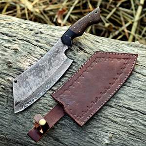 มีดครัวพร้อมซองหนัง มีดเชฟอเนกประสงค์ มีดสับทำมือ มีดเชฟหรูหรา ด้ามไมคาร์ต้า ตีขึ้นรูปด้วยมือ - Product Image 6