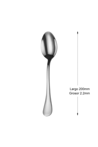 Mr. Spoon Série Liso, Cuillère à soupe, 200 mm, Acier inoxydable 18/0, Manche monobloc, Argenté, Compatible lave-vaisselle, Hôtellerie Restauration - Product Image 2
