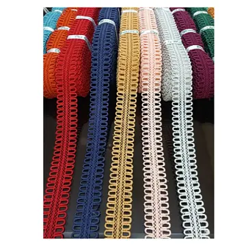 Designer Polyester Fancy Ribbon Laces Elegant Embroidered Laces With U Patterns Suitable For Women's Clothing