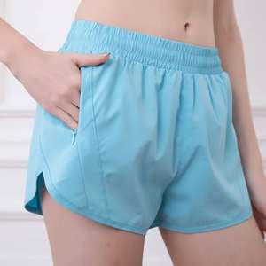 Women's High-Impact Fashion Quick-Drying Sports <b>Shorts</b> <b>with</b> <b>Zipper</b> <b>Pocket</b> Breathable Drawstring Design for Gym Fitness Yoga - Product Image 4