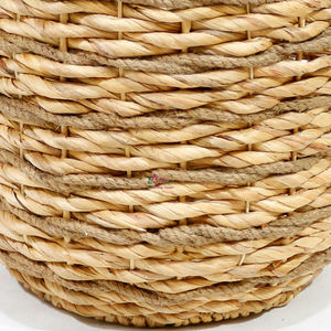 Cestas de Mimbre de Jacinto de Agua Hechas a Mano Ecológicas, Soluciones Decorativas de Almacenamiento para la Organización y Decoración del Hogar - Product Image 4