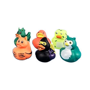AMBOHR Mini Waterproof <b>Floating</b> Bath Toy Cold Plunge Rubber Duck PVC Vinyl Custom Logo Squeezable Animal Design for Babies - Product Image 1