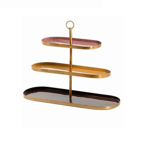 Vaisselle Gâteau Stand Antique Finition 3 Niveaux Gâteau Serveur Stand Fête D'anniversaire Célébration Utilisation Multi-usages Gâteau Rond Stand - Product Image 4