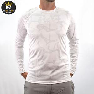 Vêtements de pêche professionnels pour hommes, impression numérique par sublimation, chemises de fitness à col rond en polyester 100% coton, grande taille - Product Image 1