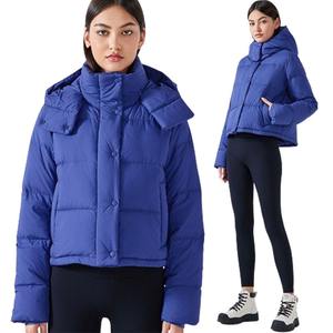 Chaquetas Acolchadas de Plumón de Pato de Alta Calidad para Mujer, Chaquetas de Burbuja Cálidas de Invierno, Impermeables, con Capucha, a la Moda - Product Image 1