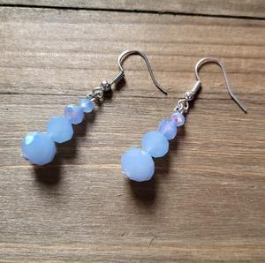 Pendientes de cuentas bohemias con flecos en cascada Andy de diseño turquesa, regalo de joyería único - Product Image 6