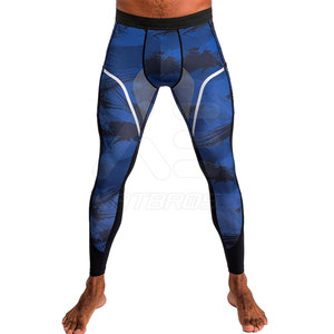 Pantalones de Compresión Largos para Hombre, Cintura Media, Elásticos, Transpirables, de Secado Rápido, Spandex, Poliéster - Product Image 1