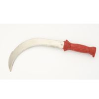 Shree Devam Agrico - Coupe-herbe manuel - Falcette à main - Lame en acier inoxydable de 13 pouces - Épaisseur de 1,5 mm - Finition polie - 150 g - Rouge