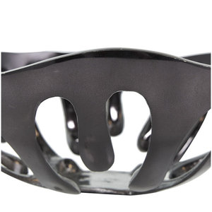 Lot de 2 bols à fruits écologiques en métal aluminium fabriqués à la main avec revêtement noir Centre de table de fête - Product Image 3