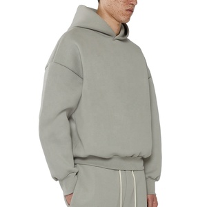 Heavy Cotton 500gsm Hoodie Custom Drop Shoulder Oversized Streetwear Cropped Hoodies Puff Print Hombres Hoodies - Product Image 6