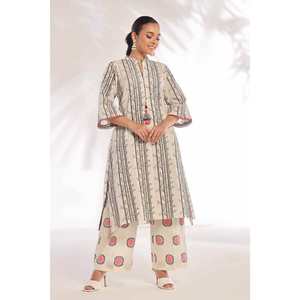 Conjunto de Traje de Mujer de 2 Piezas sin Coser con Estampado Jacquard JT-42014 - Product Image 4