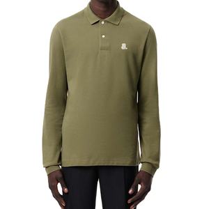 Camiseta de Fibra de Bambú Transpirable Informal Sólida para Hombre de Primera Calidad con Tapeta de Dos Botones, Tela Jersey Estampada Personalizada - Product Image 1