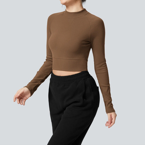 Women's Seamless Long Sleeve <b>Yoga</b> <b>Pants</b> Elastic Waist Quick Dry Fitness Wear Autumn Winter Running Wholesale Available <b>Plus</b> <b>Size</b> - Product Image 5