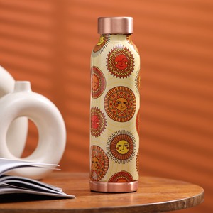 Sun Motif Printed Copper <b>Water</b> <b>Bottle</b> with Leak-Proof Lid - Product Image 3