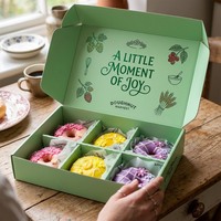 Boîte alimentaire en papier personnalisée avec logo imprimé pour donuts, gâteaux, cupcakes, pâtisseries, biscuits, hamburgers, bento, repas à emporter, emballage pour boulangerie