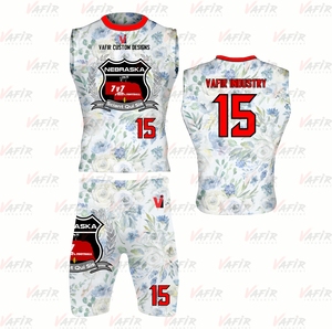 Camiseta de Fútbol Americano 7v7 Personalizada para Adultos, con Logotipo, de Alta Calidad, Transpirable, Antibacteriana, de Secado Rápido, con Malla Estampada, sin Mangas - Product Image 2