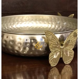 <strong>Exclusive</strong> Quality Metal Stainless Steel <strong>Chocolate</strong> Bowl For Home Dining Wooden Base Mop Work Decoration <strong>Chocolate</strong> &amp; Snacks Bowl