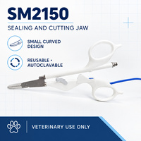 YYF SM2150 Pince de chirurgie vétérinaire bipolaire pour la scellage des vaisseaux, réutilisable, autoclavable, à mâchoires courbes petites, pour la chirurgie ouverte