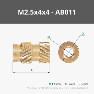 Tuerca de Inserción Térmica Roscada Redonda de Latón, Insertos Roscados de Calidad Premium - Product Image 4