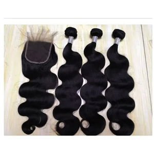 Extensiones de cabello ondulado brasileño de primera calidad, cabello humano crudo lujosamente suave para rizos, ondas, estilos rectos con encaje HD - Product Image 3