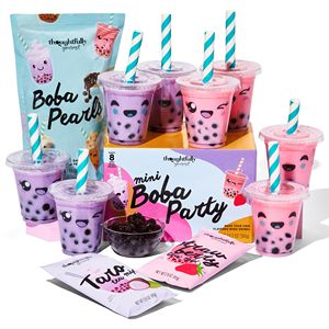 Set per Degustazione di Mini Boba Pearl Gourmet, Include 8 Porzioni di Bubble Tea, 2 Gusti, Bicchieri e Coperchi - Product Image 1