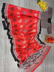 คอลเลกชันโสร่งผ้าไหมสำหรับผู้หญิงชุดปาร์ตี้แบบดั้งเดิมพิมพ์ลายดิจิตอลชุดอินเดียและปากีสถาน - Product Image 4