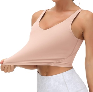 2026 soutien-gorge de sport de haute qualité pour femmes soutien-gorge de sport d'entraînement réglable pour adultes Fitness Yoga soutien-gorge en haut Tan débardeurs pour hommes - Product Image 2