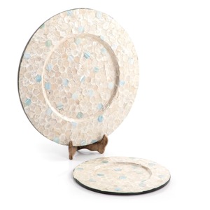 Vente chaude napperon perle nacre tapis de table top qualité mosaïque vadrouille coquille napperons - Product Image 3
