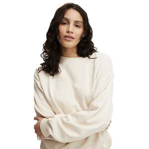 Moda personalizada Lisa Venta caliente de algodón polar Material cálido tamaño regular Streetwear venta al por mayor sudaderas de mujer lisas - Product Image 6