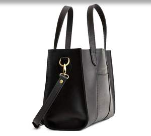 Sac fourre-tout bandoulière en cuir véritable de qualité supérieure pour femme, sac à main moderne noir pour le bureau et les voyages, vente en gros. - Product Image 3