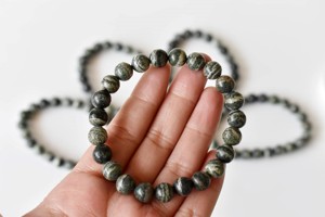 Huge Demand Seraphinite 8mm Natural <b>Healing</b> Round Beaded <b>Bracelet</b> Hand Polished Gemstones for Meditation Jewelry at Best Price - Product Image 4