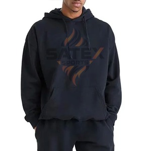 Survêtement d'entraînement pour homme à capuche avec logo personnalisé - Haute qualité 100% coton, écologique, vêtements de sport à bas prix, vente en gros - Product Image 1