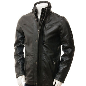Chaqueta de cuero para hombre para aventuras al aire libre Chaqueta de cuero/Chaqueta de Cuero 100% Estilo clásico de invierno Tela de nueva condición - Product Image 5