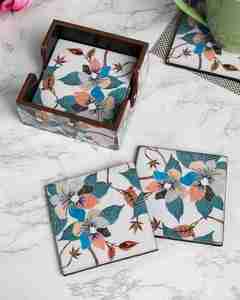 ที่รองแก้วทำจากไม้สีดำทำด้วยมือถาดรองแก้วกาแฟทำจากเรซินสไตล์รักที่รองแก้วชาจากอินเดียฟรี - Product Image 3