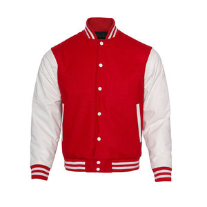 Chaqueta Varsity de Lana Personalizada por el Fabricante OEM, Diseño Vintage de Invierno, Cuello Alto, Tela de Lona Impermeable - Product Image 1