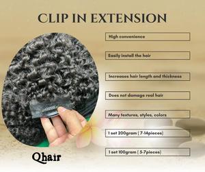 100% pince droite crépue à double donneur unique dans des extensions de cheveux yaki brutes non transformées non chimiques - Product Image 5