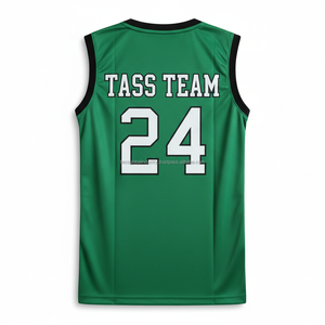 Maillot de basket-ball personnalisé de haute qualité sublimé pour jeunes, ensemble vert et noir pour hommes, en vente - Product Image 4