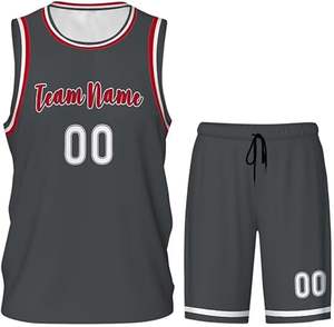 Conjuntos de uniformes de baloncesto ligeros y transpirables de talla grande y colores personalizados de alta calidad para hombres adultos - Product Image 3