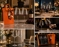 Bolsas de Vino Rojas Bordadas en Piel Sintética para 2 Botellas, Regalo Empresarial, Porta Botellas de Vino de Lujo