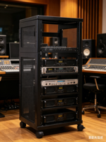 Soporte para Consola de DJ con Rack de 9U/12U y Ruedas Bloqueables para Actuaciones en Escenario y Mezcla de Sonidos