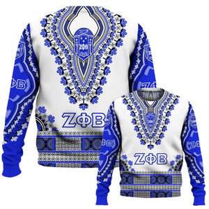 Sudadera Azul Bordada con el Logotipo de la Hermandad Zeta Phi Beta para Mujer, Sudadera Griega de 1920 - Product Image 6