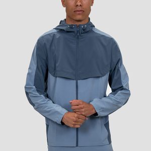 Vestes de sport légères pour hommes OEM, coupe-vent personnalisé avec fermeture éclair invisible, veste de course en polyester fine - Product Image 1
