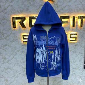 Marque privée Logo personnalisé Sweat à capuche zippé le plus demandé Puff Imprimé fabriqué en usine Sweats à capuche à bas prix pour hommes Sweats à capuche pour hommes - Product Image 4