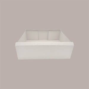 Boîte à fentes PET kraft blanc pour collations et objets Stratification brillante 390x290x100mm Lot de 10 pièces - Product Image 1