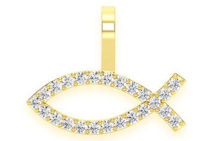 Colgante de pez de diamante cultivado en laboratorio de alta calidad, conjunto de moda, con Micro pavé de diamante, colgante de pez Cristiano - Product Image 5