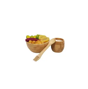 中型方形竹木沙拉碗，带盖餐具商务礼品家居家具 (whatsapp 0084587176063 Sandy)