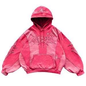 Nouvel arrivage de sweats à capuche en coton mélangé vieilli surdimensionné en éponge française sweat à capuche zippé lavé à l'acide et délavé au soleil - Product Image 4