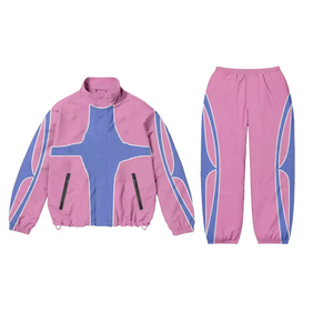 Conjunto de Chaqueta Cortavientos Estampada de Invierno para Hombre, Estilo Urbano, con Cremallera Reflectante, de Poliéster/Algodón, Dos Piezas, Transpirable, con Forro Polar - Product Image 4