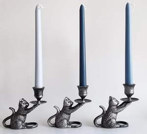 Cat Shape Metal in Aluminum Candle Holder High Quality <b>Hand</b> Carving Fancy Candle Making <b>Mold</b> - Product Image 1